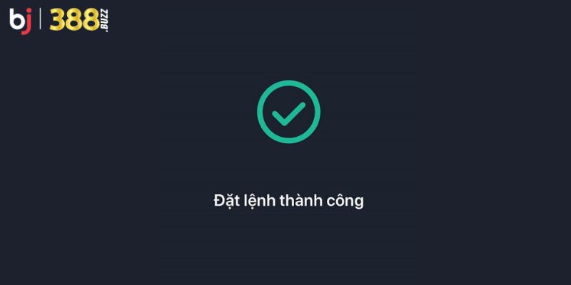 Thông báo lệnh rút tiền thành công